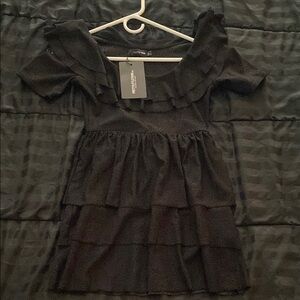 Chic Black Tiered Dress